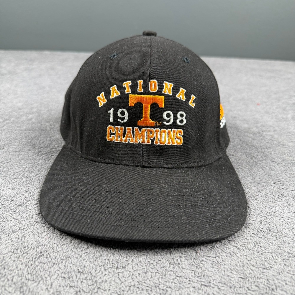 Vintage Tennessee Volunteers 1998 National Champions Adidas Snapback Hat Black